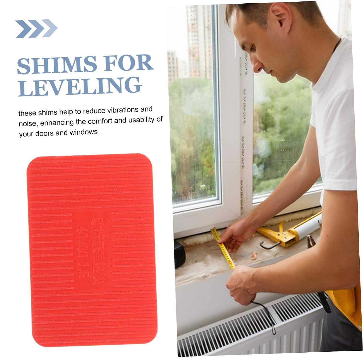 100pcs Door Window Gaskets Window Shims for Patio Slabs Soft Plastic Shims for Furniture