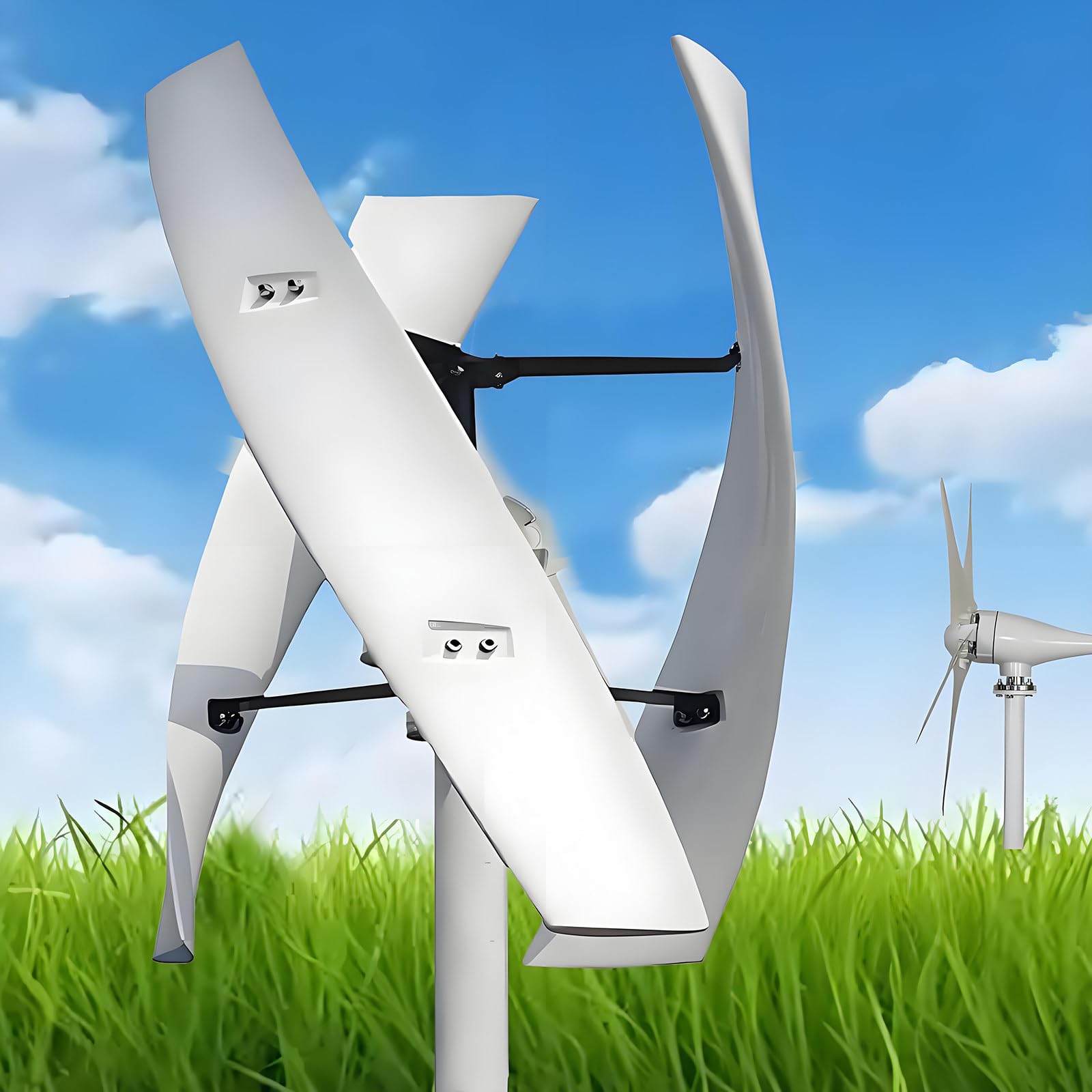 Éolienne verticale 12000W pour protéger votre foyer des coupures d'énergie