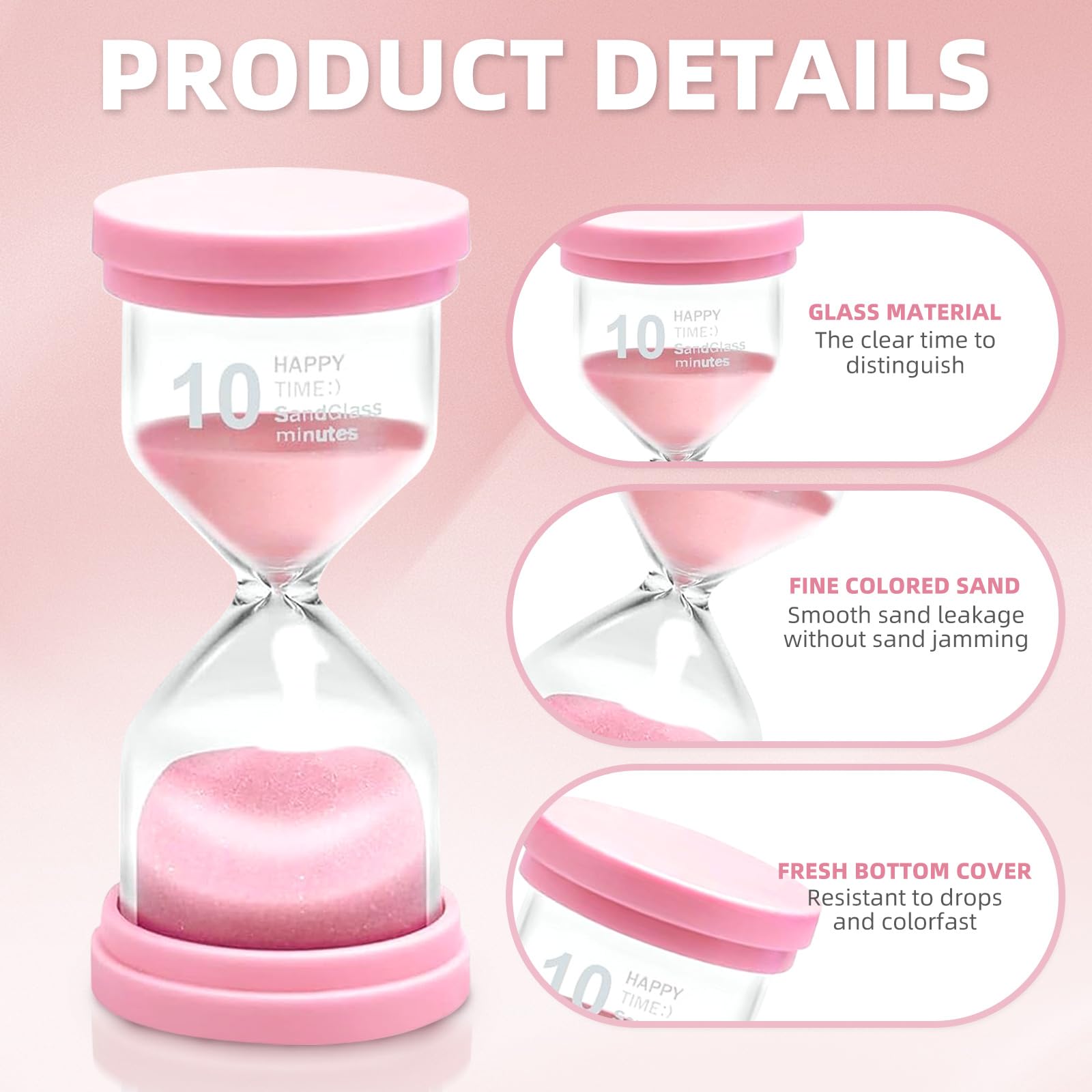 Set Di 5 Clessidre Per Bambini, Funzione Clessidra, Colori Clessidra Orologio Da Cucina Timer Da Cucina Con Clessidra 3 5 10 E 30 Minuti