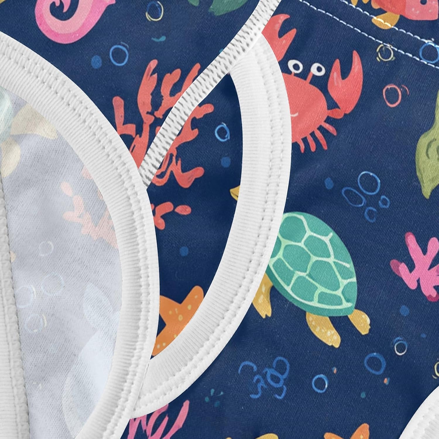 visesunny Blue Sea Animals Potty Training Underwear Boys Toddler Cotton Soft Brief Size 2T-8Y for Kids 2-8Y
