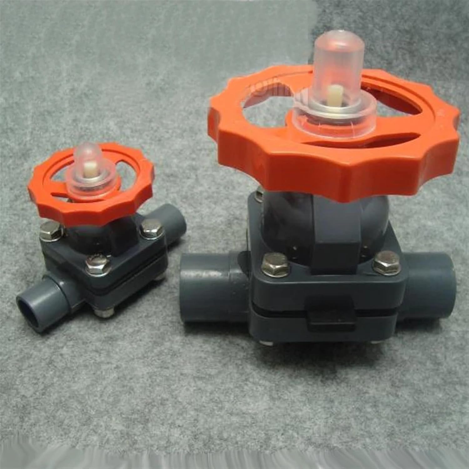 1/2" 3/4" 1" Socket Type PVC Diaphragm Valve DN15 DN20 DN25 DN32 UPVC Plastic Diaphragm Valve Manual Valve Acidproof Alkali (Size : DN25)