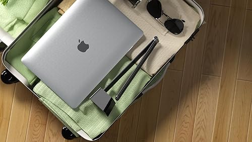 Miniatura 4 de Ambertronix Lámpara de escritorio LED minimalista, 5 modos de iluminación, puerto de carga USB, brazos de aluminio, portátil, regulable, control