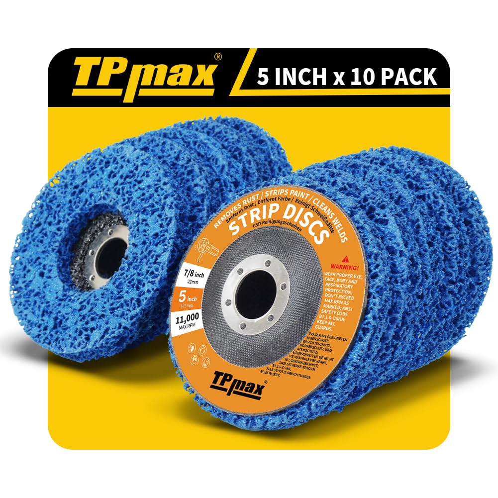 Dischi spelafili per rimozione ruggine e vernice, 12,7 x 7/8", mole abrasive angolari, confezione da 10 (blu)