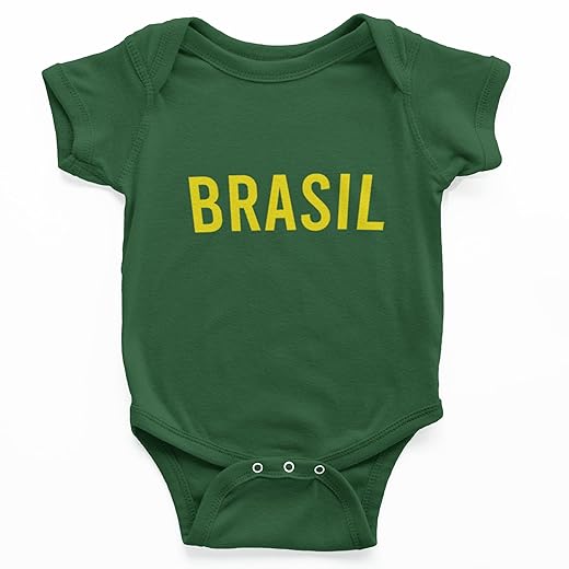 Body De Bebê Brasil Copa Do Mundo Verde