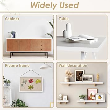 Wood Self-Adhesive Edging Tape, 20 mm x 10 m Wood Veneer Tape, Furniture Edging Strips for Shelves Panels Furniture Worktop Cabinet Panels Restoration (white)