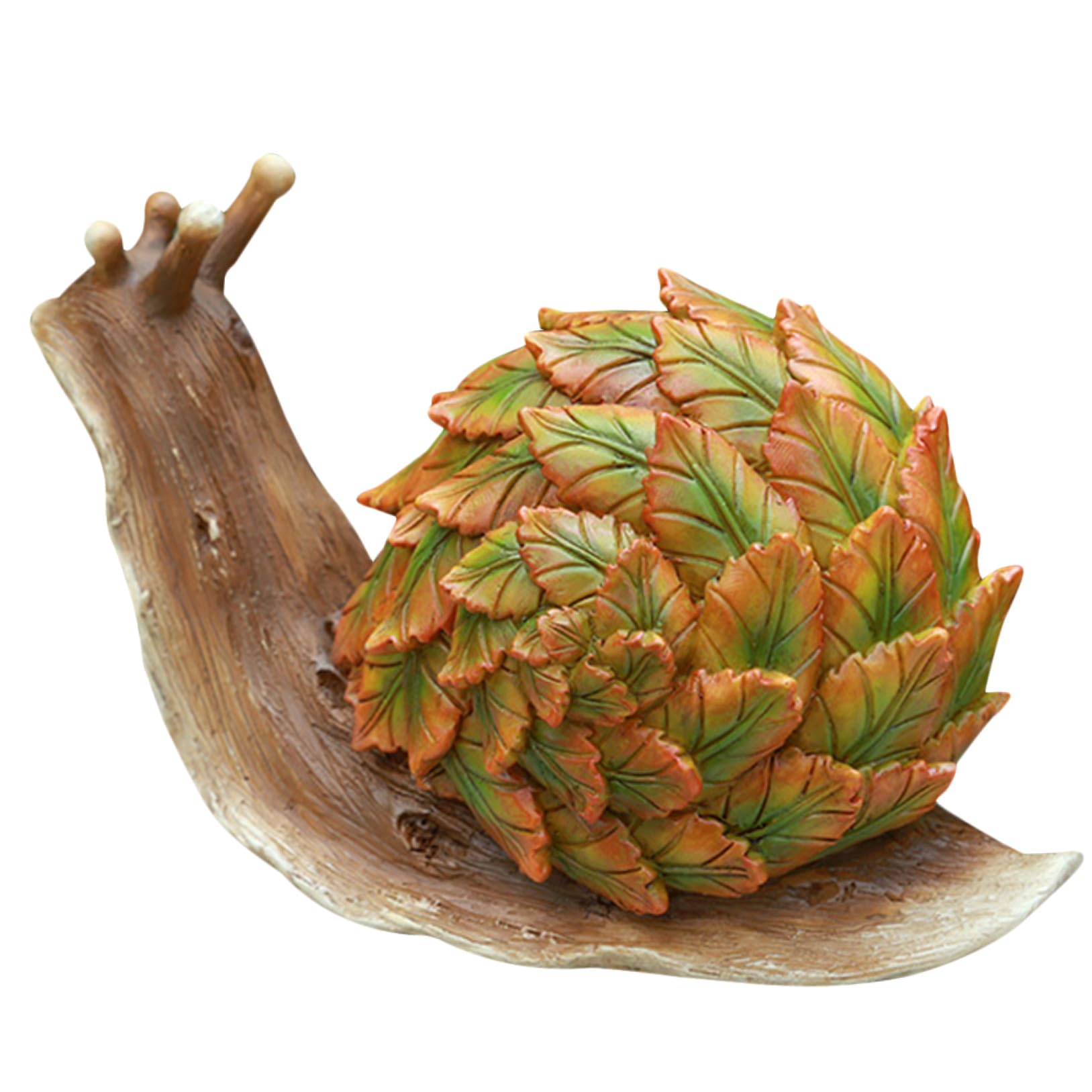 Escargot en résine Kichvoe statuette pour pot de fleur et décoration de jardin extérieur