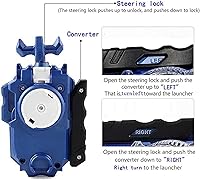 Vista 7 de Metal Fusion Games Blade Toy Set Sparking Launcher Grip Bey Battling Top Burst Booster B-122 Starter Geist Fafnir.8'.Ab Left Right Launcher