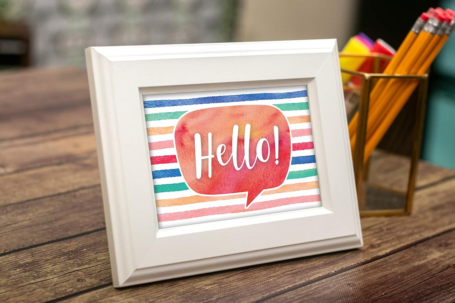 Watercolor Hello Postcards