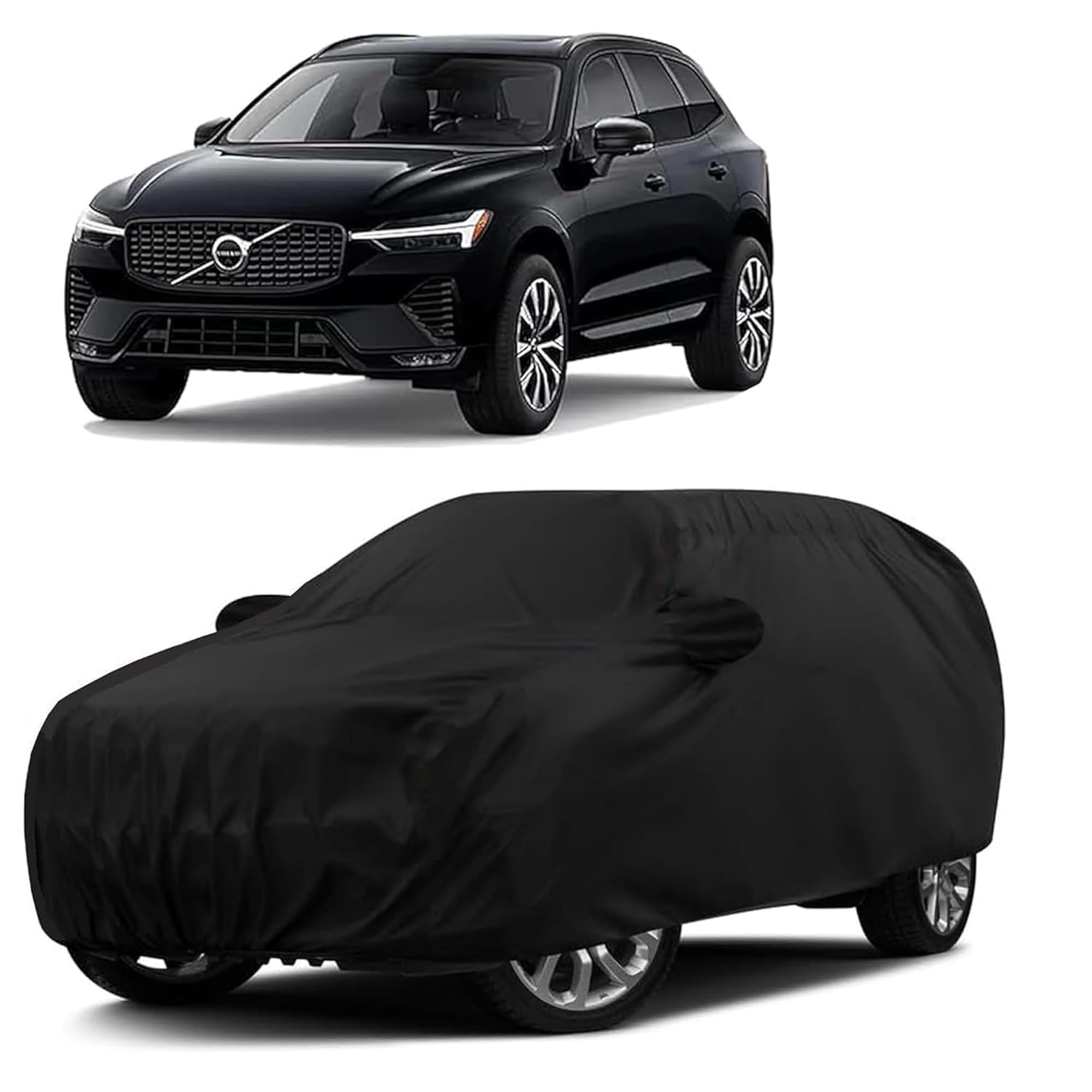 Sulfar 100% Water Resistant Car Body Cover Compatible with Mirror for Volvo XC60 (Triple Stitched, Full Bottom Elastic, Black) (B0D87P5STT) Amazon Price History, Amazon Price Tracker