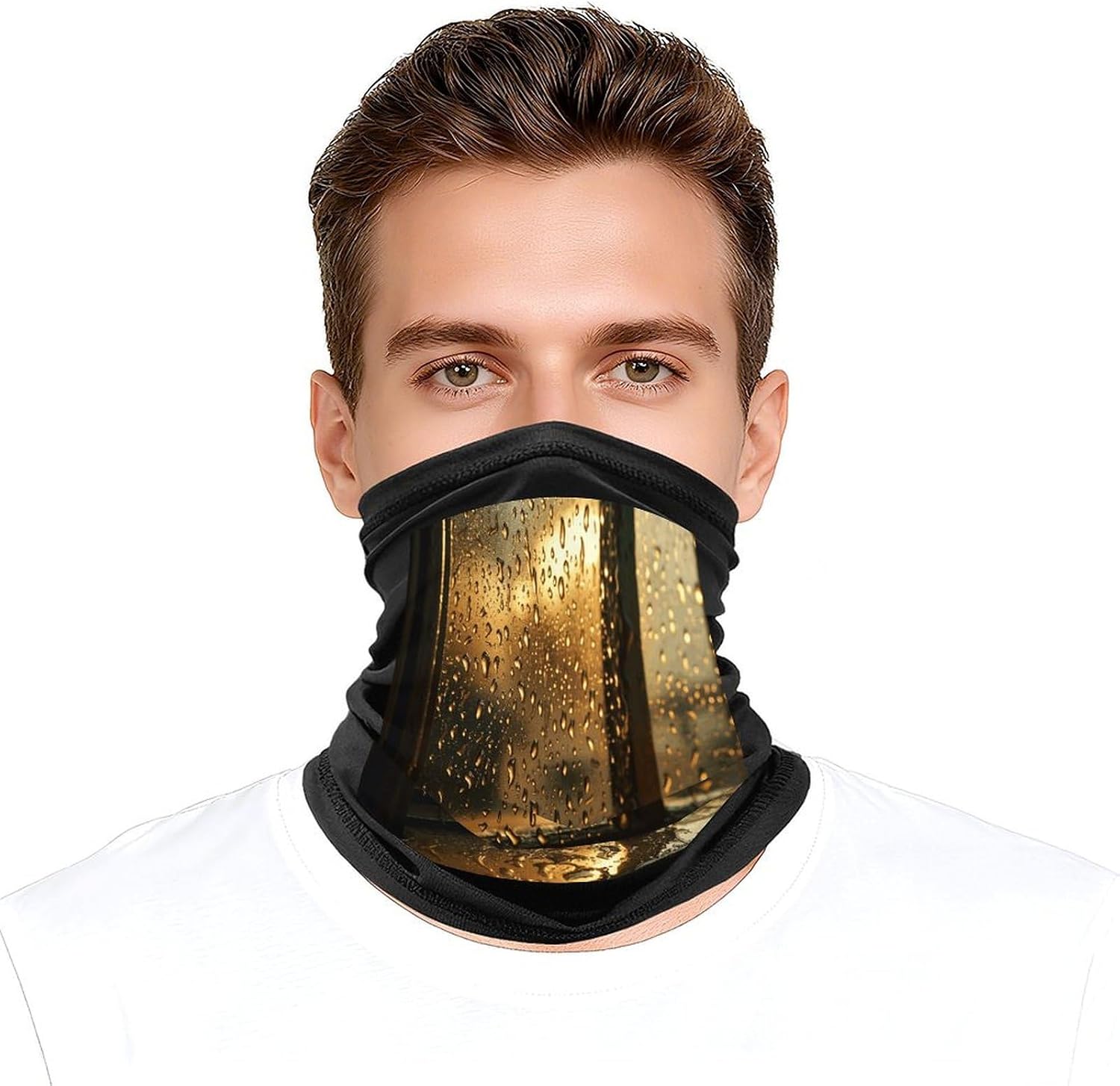 Rain Hits The Window Face Mask for Men Women,Neck Gaiter Sunscreen Breathable,Face Cover for Skiing Fishing Hiking Cycling