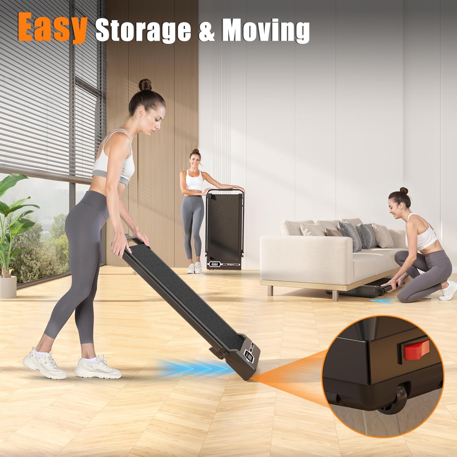 HomeFitnessCode 7% Incline Compact Walking Pad image 5