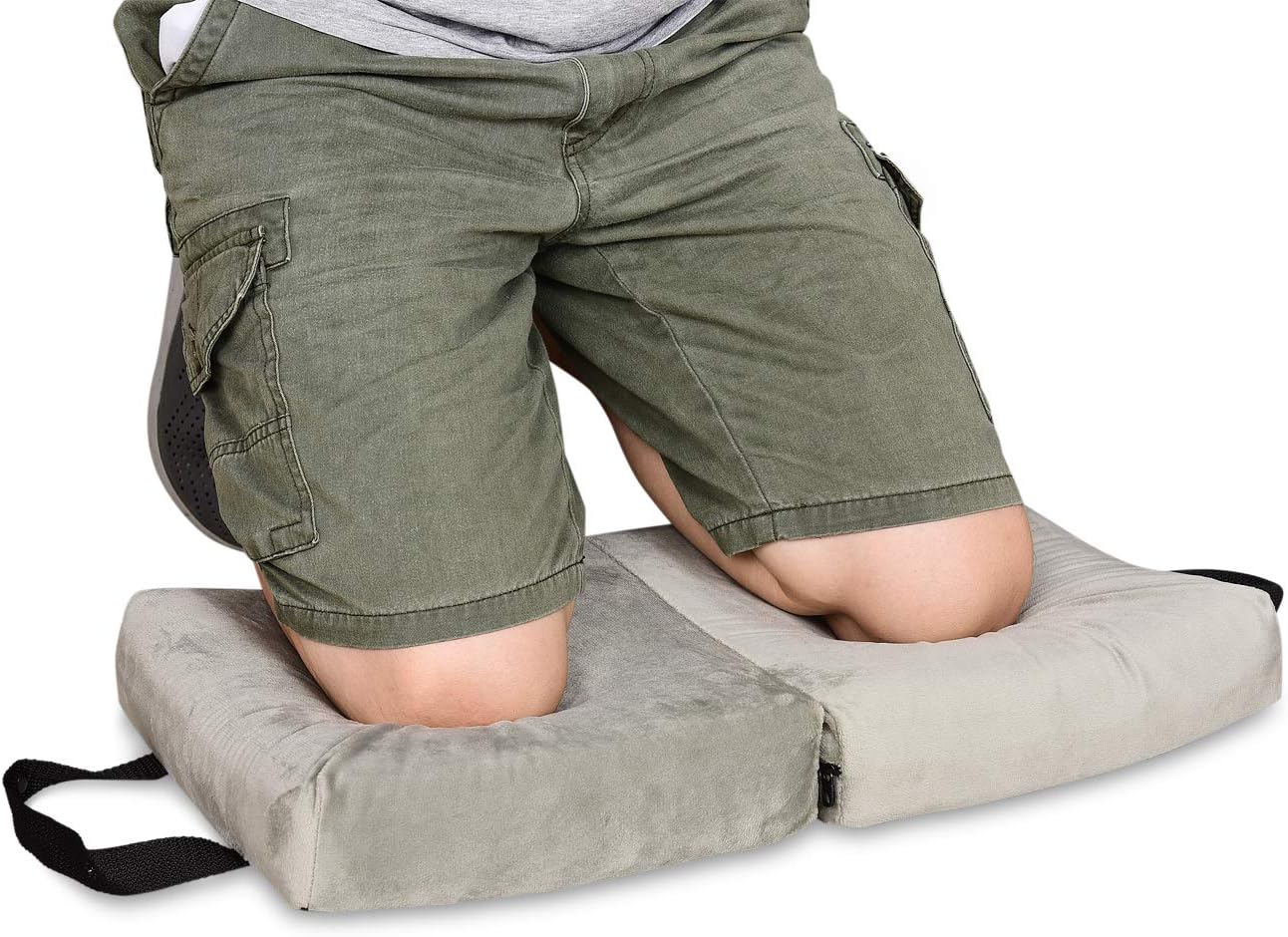 i frmmy Memory Foam Extra Thick Kneeling Cushion Pad- Garden Kneeler for Gardening, Bath Kneeler for Baby Bath, Knee Mat for Work, Extra Large 22x 12 Inch, Thick 2.9 Inch (Gray) - Thumbnail 2