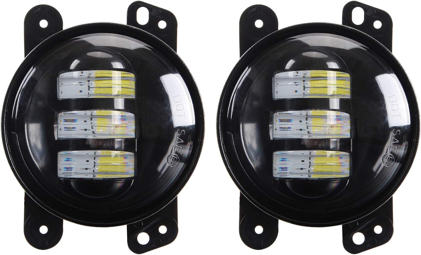 2PCS 4inch 30W Led Fog Lights Headlights Front Bumper Lights Led off road lights for Wrangler 1997-2017 JK TJ LJ … …