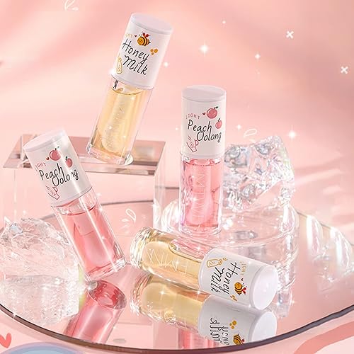 Miniatura 5 de Crystal Jelly - Aceite hidratante para labios, 2 unidades, brillo de labios hidratante, bálsamo de aceite de labios de larga duración, herramientas