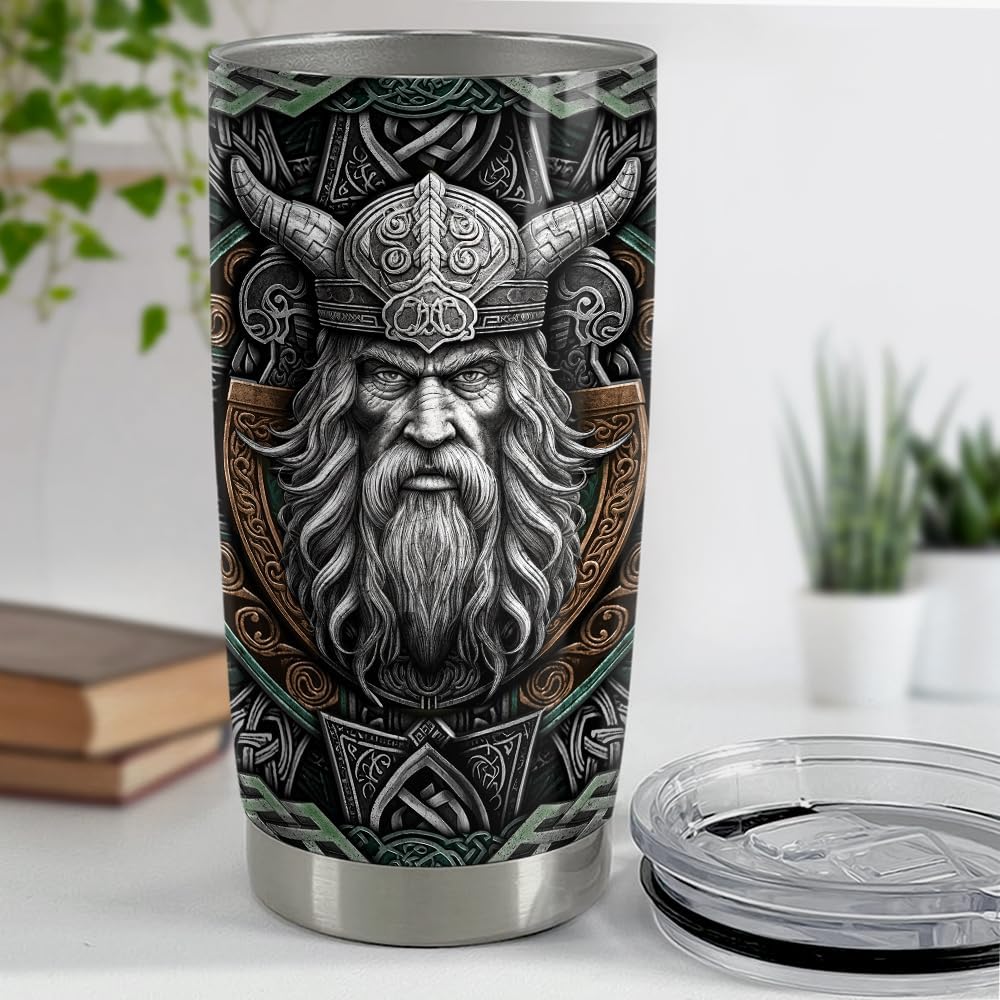 Viking Cup Tumbler 20oz Viking Gifts for Men Vikings Stainless Steel Insulated Tumblers Coffee Travel Mug Gift for Birthday Christmas - Image 4