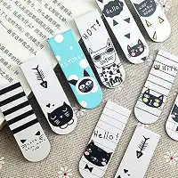 Kit 6 Marcadores de Página Magnéticos GATOS Cats Frente e verso estampas diferentes. Páginas de livros, cadernos e planner Papelaria Criativa Holográfico