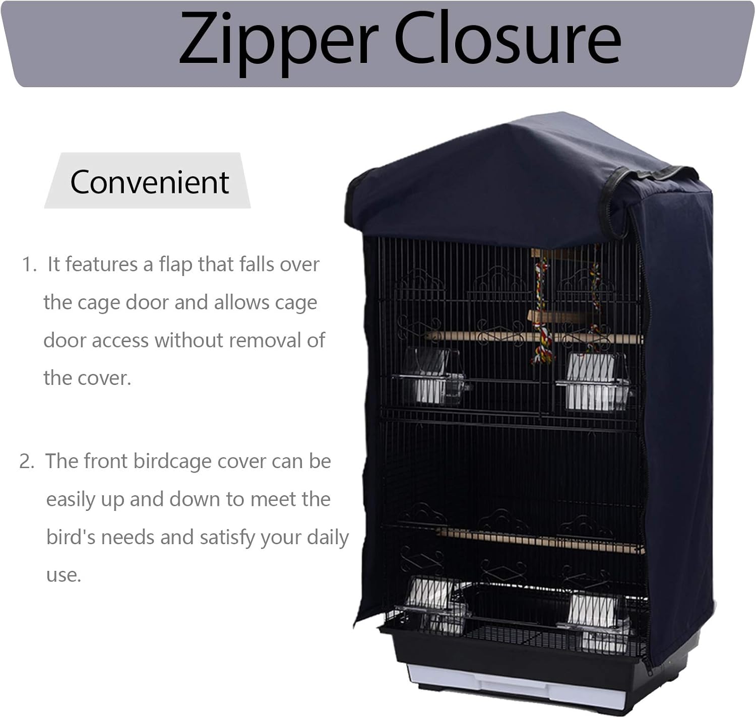 Bonaweite Birdcage Cover Parrot Cage Cover Shade Pet Universal Blackout Windproof Light-Proof Sleep Reduces Distractions Night Accessories Cloth Without Cage : Pet Supplies