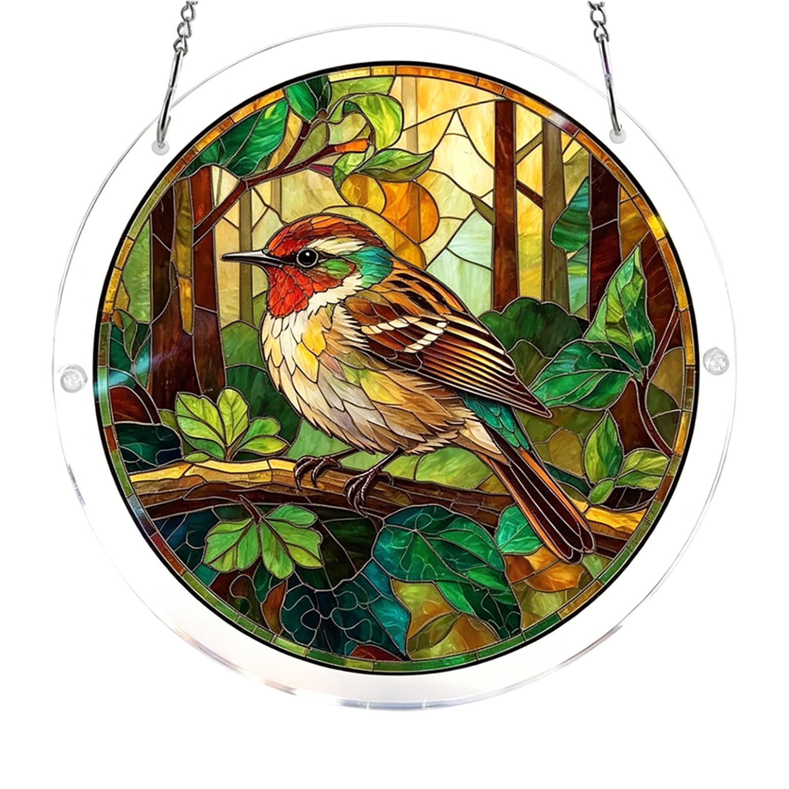 Acrylic Jigsaw Puzzle Suncatcher,Acrylic Puzzle Suncatcher,for Doors Garden and Window Hanging&Birthday Mom Women Adults Gift-19 CM,A — view 35