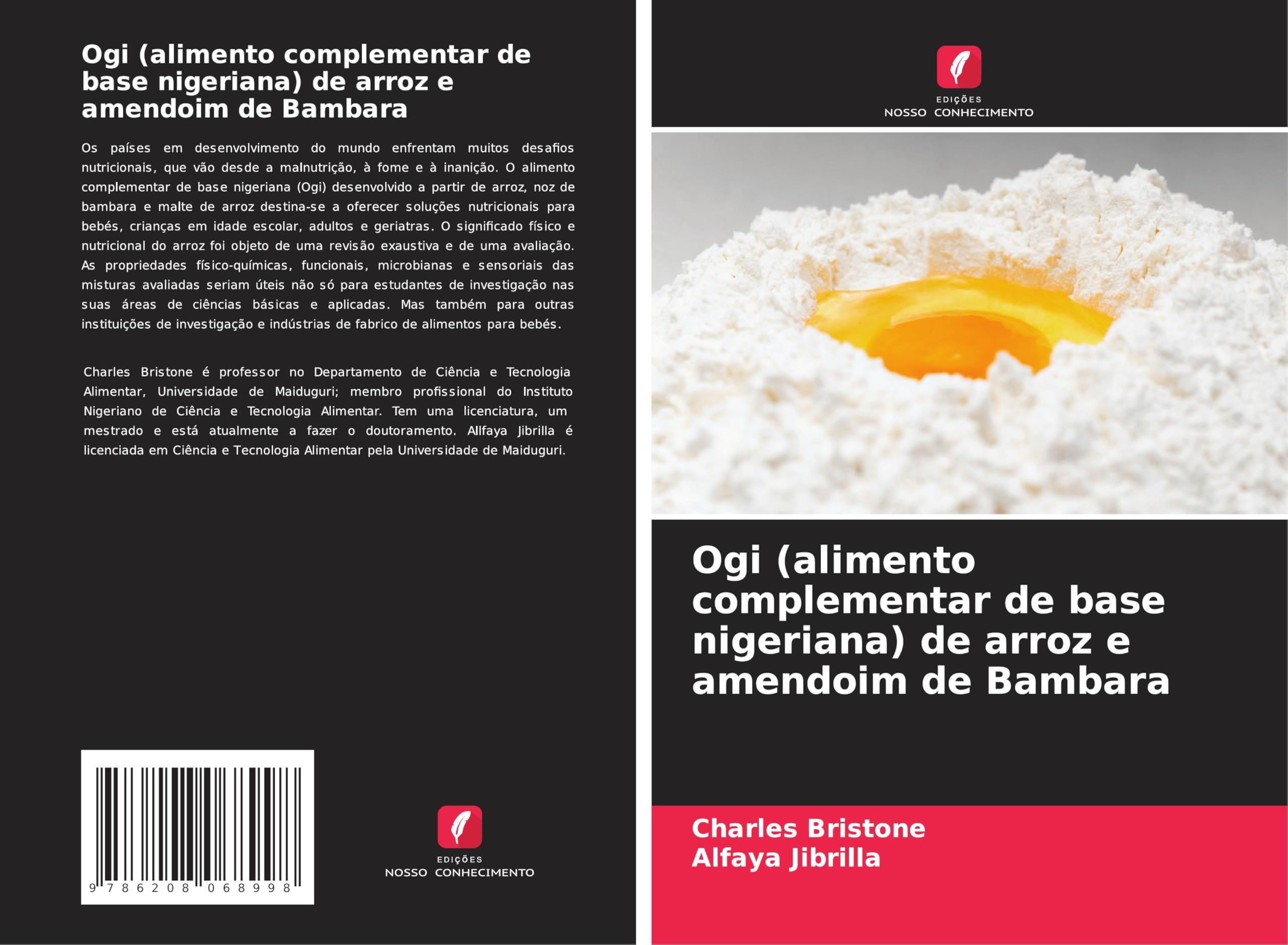 Ogi (alimento complementar de base nigeriana) de arroz e amendoim de Bambara