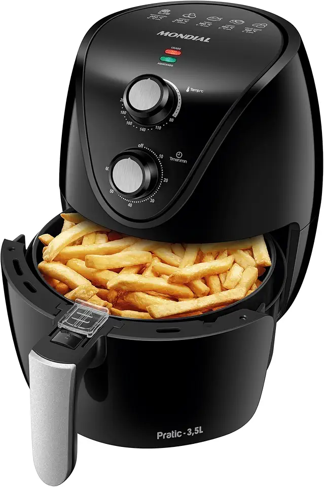 MONDIAL Fritadeira Sem Óleo Air Fryer 3,5L, Preto, 1500W, 110V - AF-31