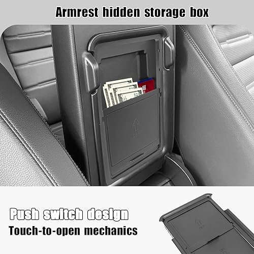 Miniatura 5 de Organizador de consola central de 3 piezas compatible con Honda CR-V CRV CRV 2024, caja de almacenamiento para reposabrazos oculta, compartimento