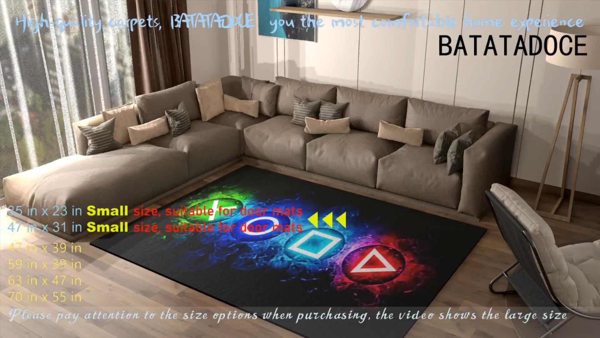 Tapete decorativo de juego para habitación de niños 2x3 pies miniatura 7