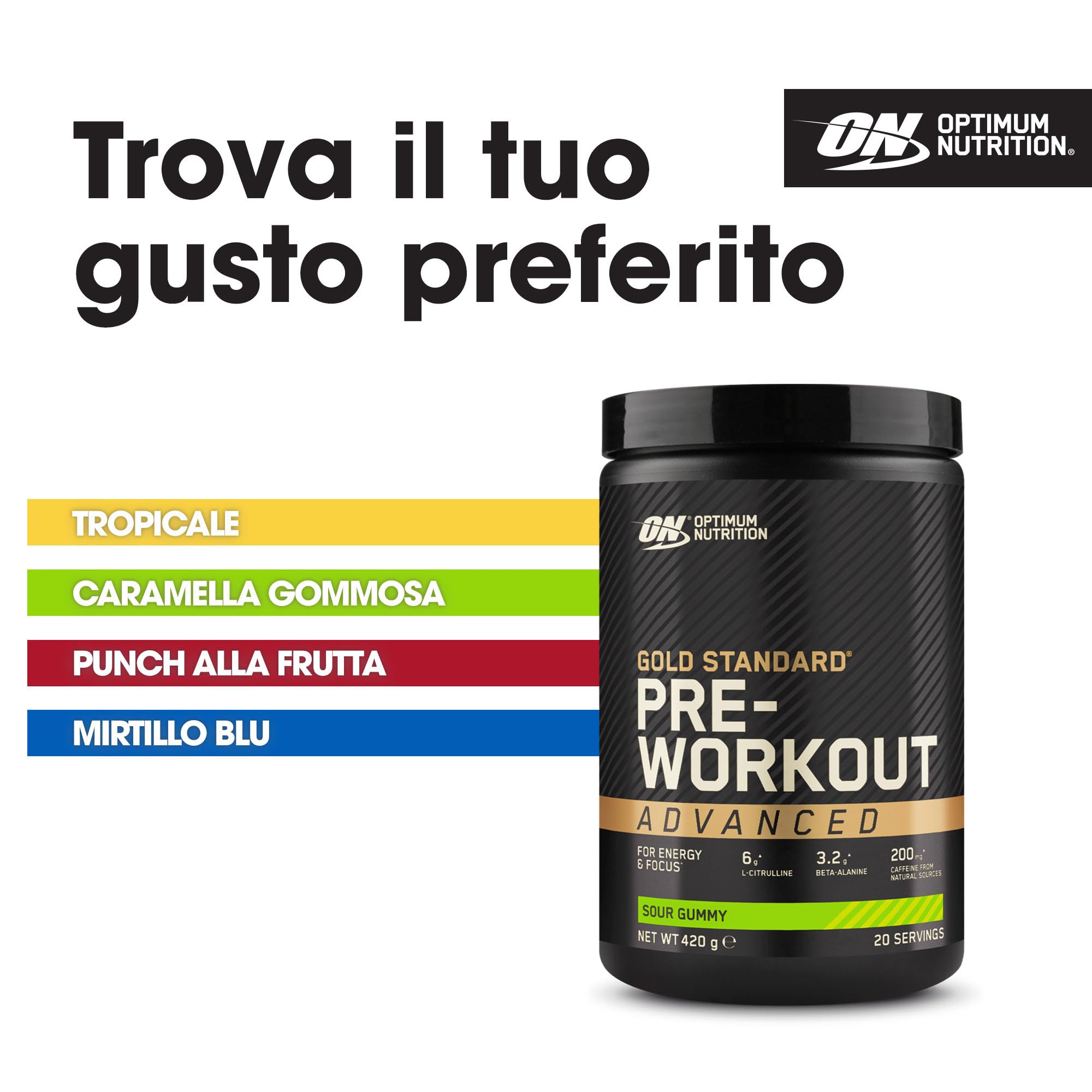 Optimum Nutrition Gold Standard Pre Workout Advanced Sour Gummy 420g