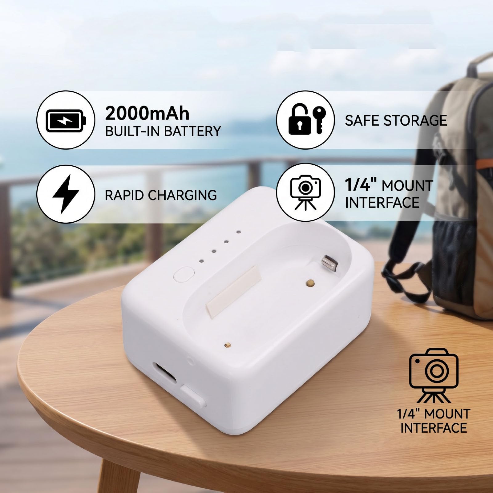 Kamera Akcji Szybka ładowarka, Stacja ładująca 2000mAh