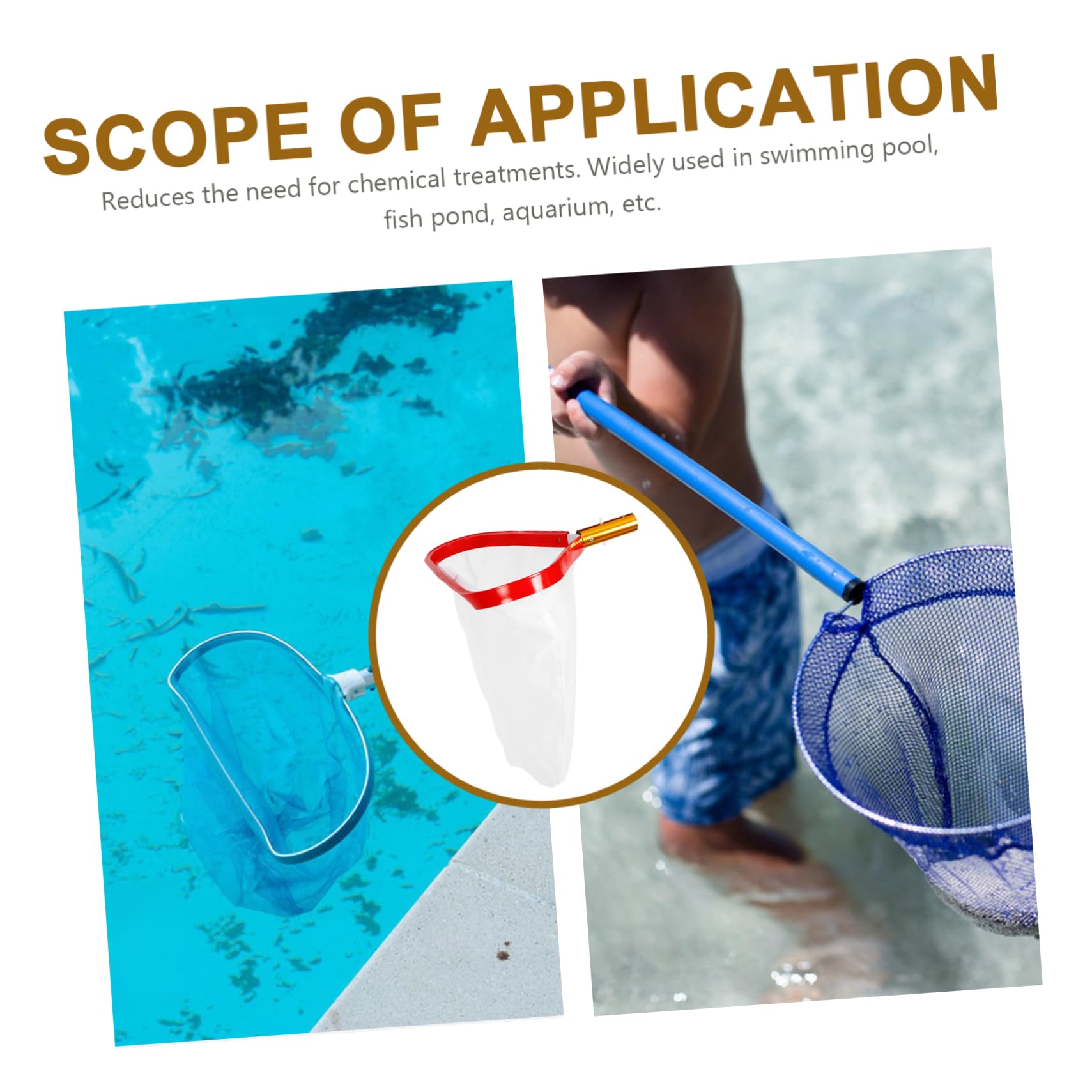 Happyyami Red De Recogehojas para Piscina Limpieza De Estanques Ligero y Duradera