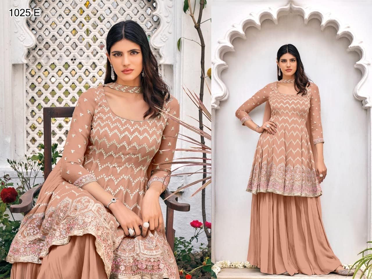 Party Wear Sharara Palazzo with Dupatta Suits Indian Pakistani Designer Shalwar Kameez Dresses