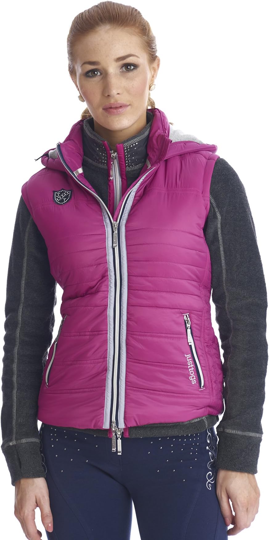Just Togs Girls Alexandra Gilet - Rose, Small