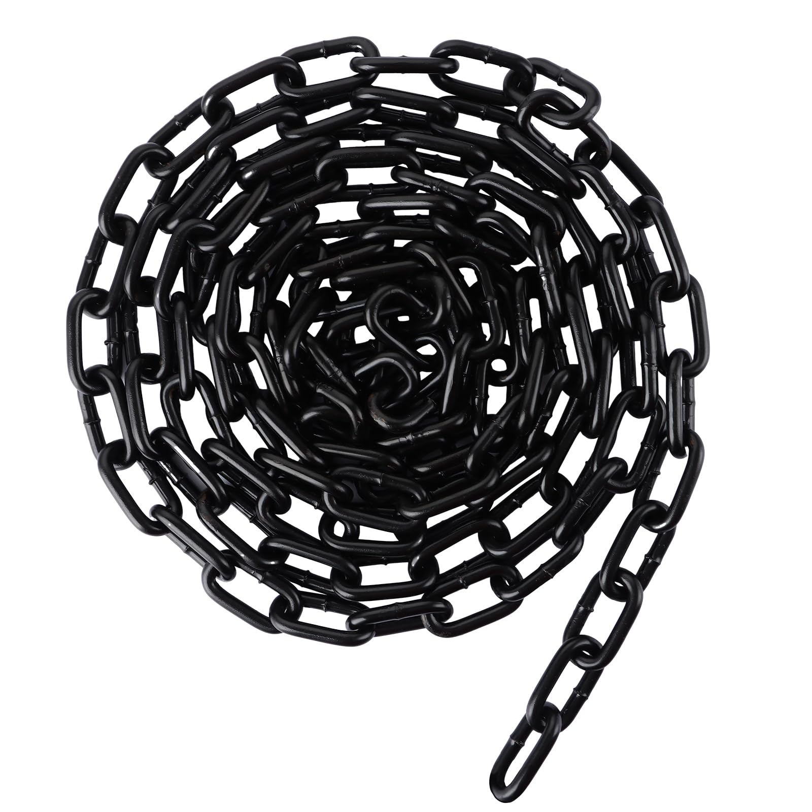 Chaîne en acier au mètre - 8 mm x 4 m - Chaîne à maillons au mètre - Chaîne en acier noir en acier au carbone - Chaîne en métal pour chien - Chaîne à bascule - Chaîne d'ancre - Fauteuil