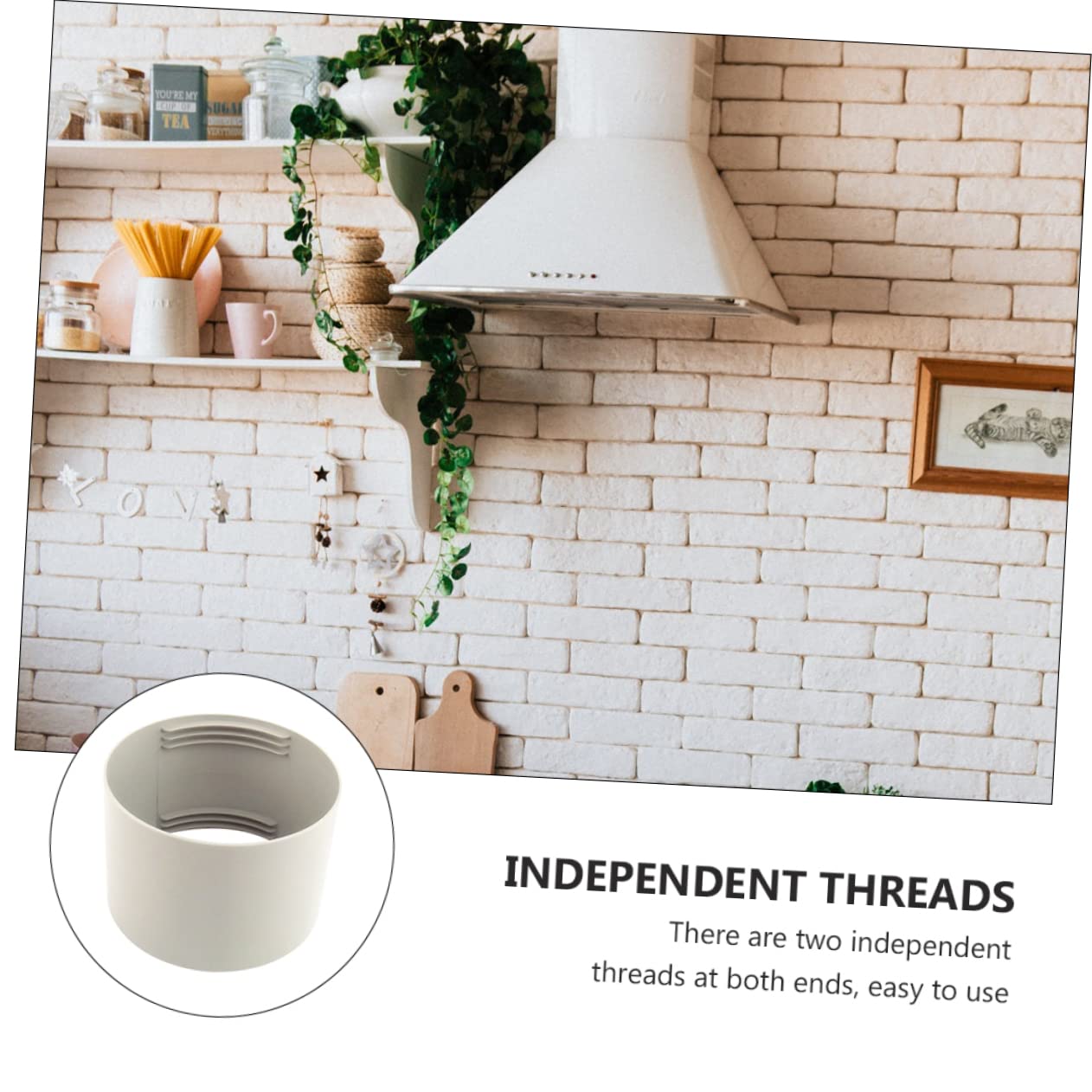 Abaodam 2x Klimaanlagen Adapter - ABS Abluftschlauch Koppler 150mm Grau