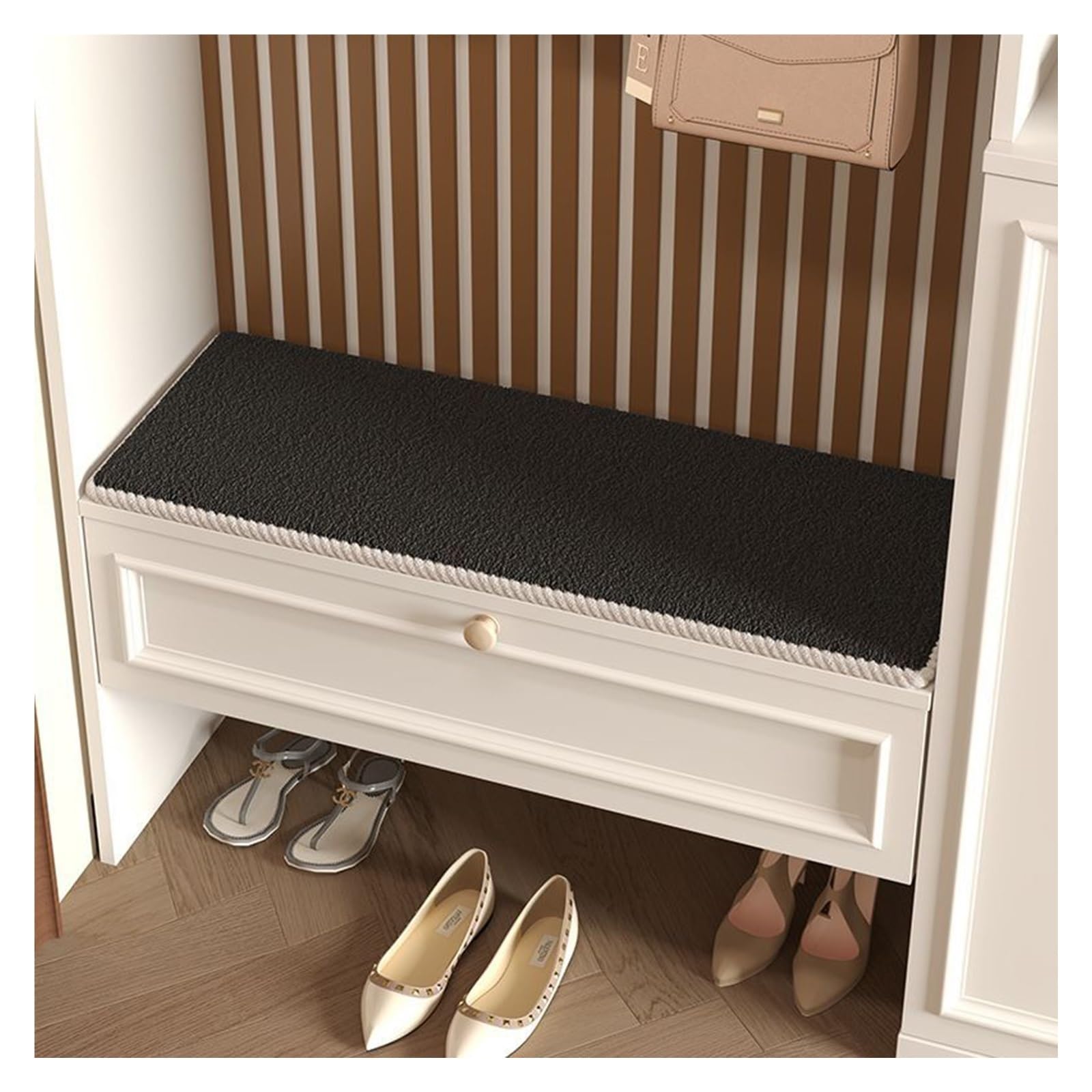 uyeoco Indoor Bench Cushion - 120cm/150cm/80cm/90cm/100cm x 30cm/35cm/40cm/50cm 2/3 seater Rectangle Seat Pad for Bay Windows, Shoe Cabinet, Sofas, Long Chairs & Porch Furniture(R5,30x70CM)