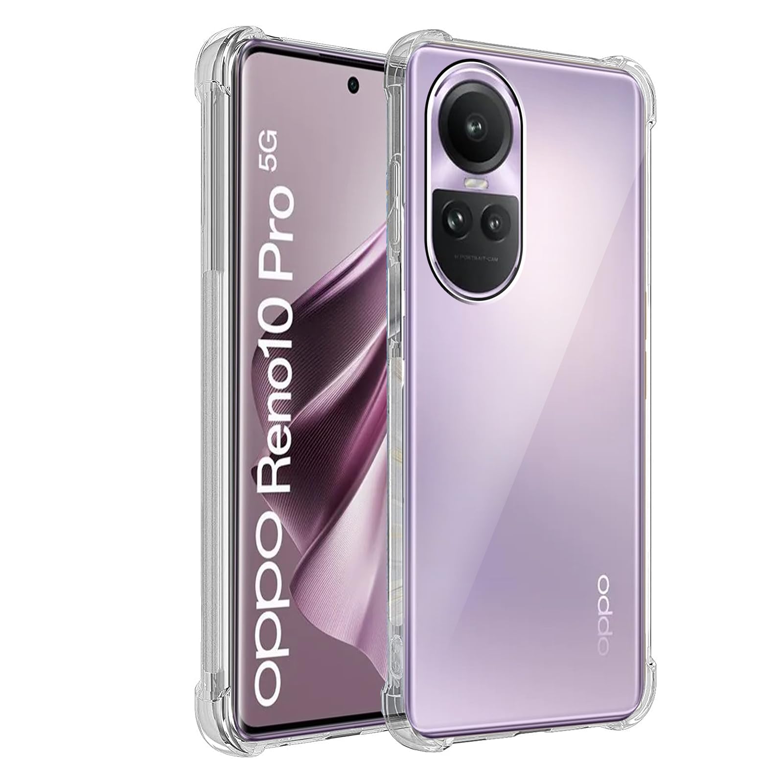 Cover In Pelle Per Oppo Reno 10 5G / Pro – Ultra Sottile, Morbido Silicone, Antiurto, Verde, Supporta Ricarica Wireless