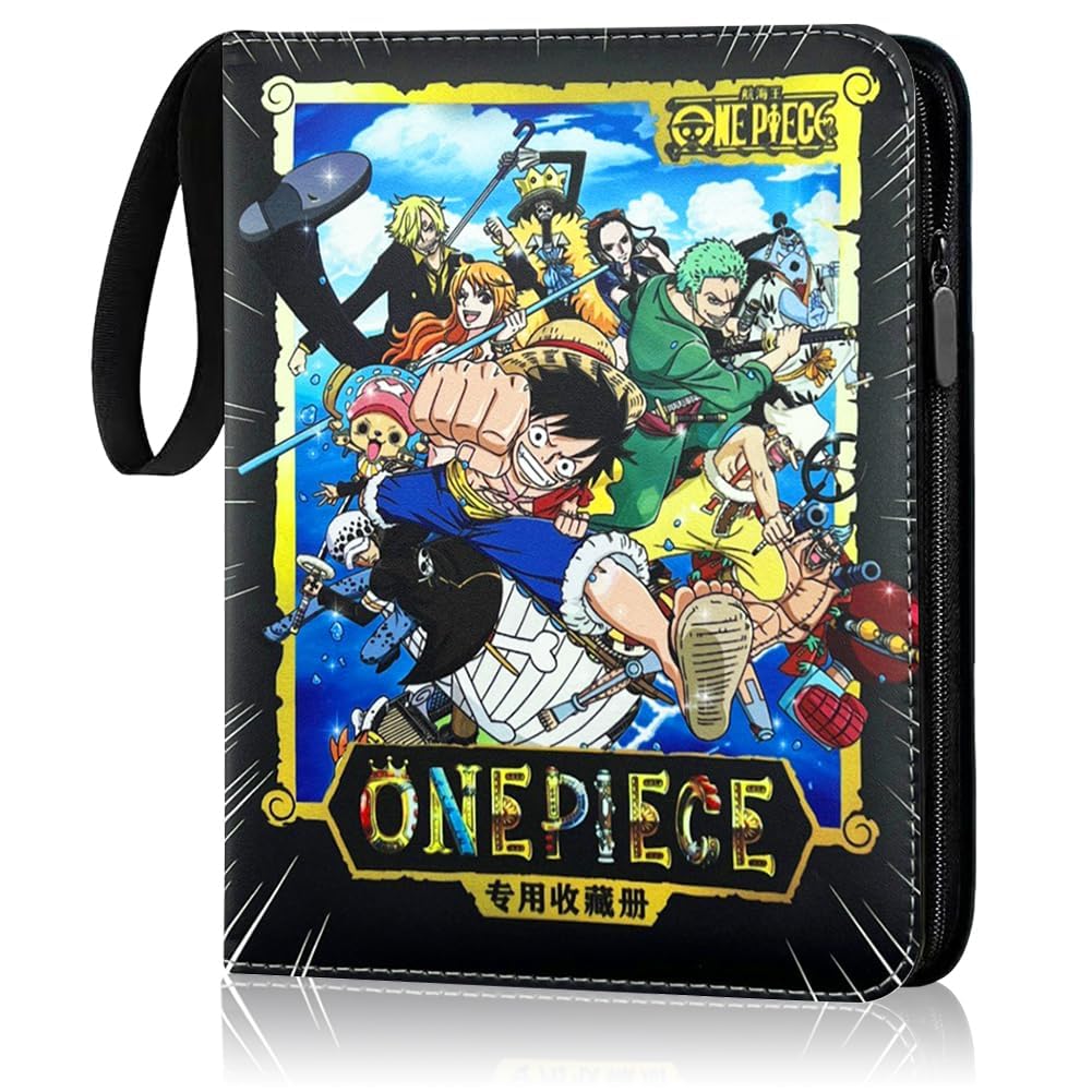 One Piece Album Porte Cartes 50 Pages 400 Cartes de Cartes Porte Carte à Collectionner Capacité Imperméable Album Carte pour Garçons et Filles Cadeaux D'anniversaire -1
