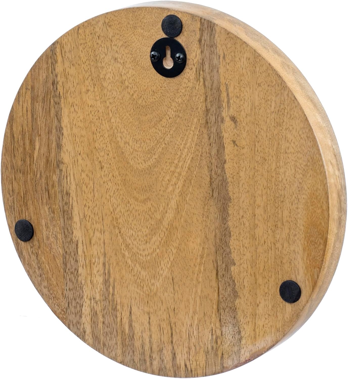 MyGift 10 Inch Round Rustic Solid Mango Wood Wall Hanging Mens and Womens Bathroom Signs with Matte Black Metal Cutout Male Female Gender Symbols, 2 Piece Set - Handcrafted in India