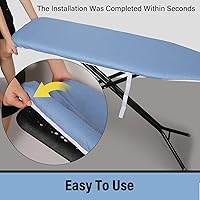 Vista 6 de Iwtmm Funda para tabla de planchar y almohadilla con revestimiento de silicona, acolchado grueso resistente a la quemadura, resistente para uso