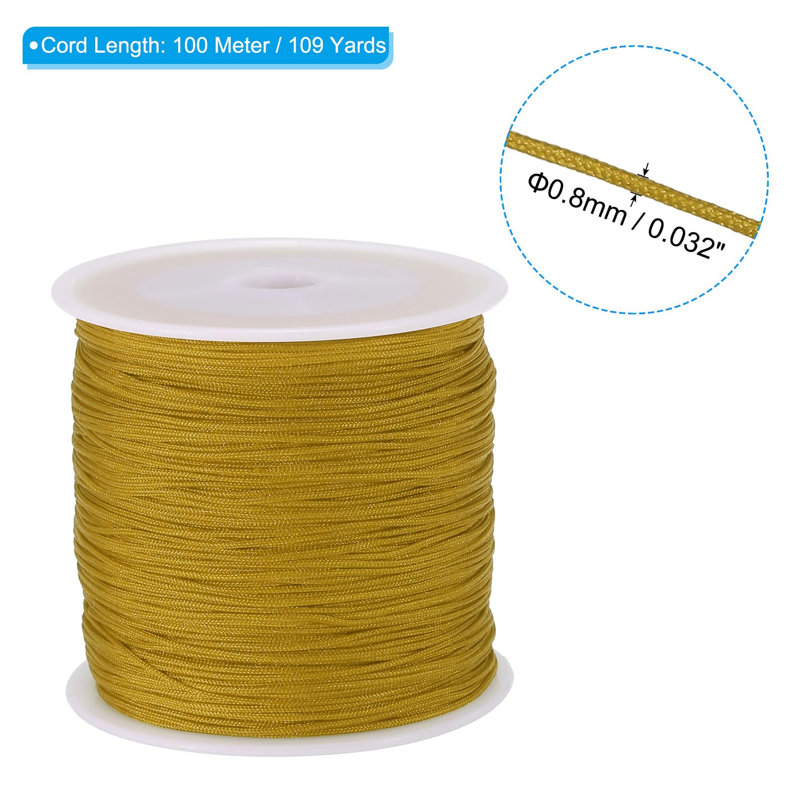 PATIKIL 0.8mm x 109 Yard Nylon Satin Cord - Image 2
