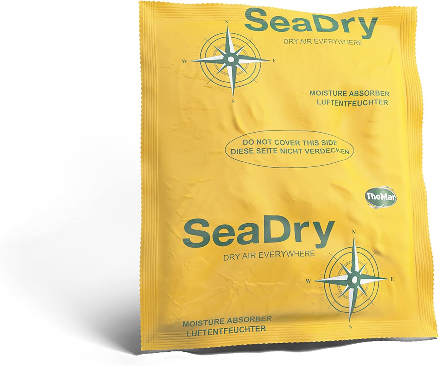 SeaDry Antihumidity Dessicant. Large Volume Moisture Absorber and Dehumidifier for Shipping Container, home and garage. Single (Pack of 5 single sachet's - 125g x 5)