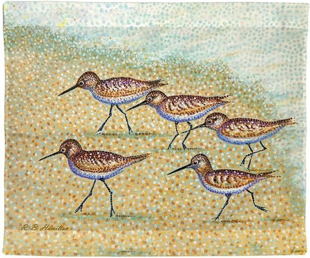 24 x 30 in. Pointillist Sanderlings Outdoor Wall Hanging