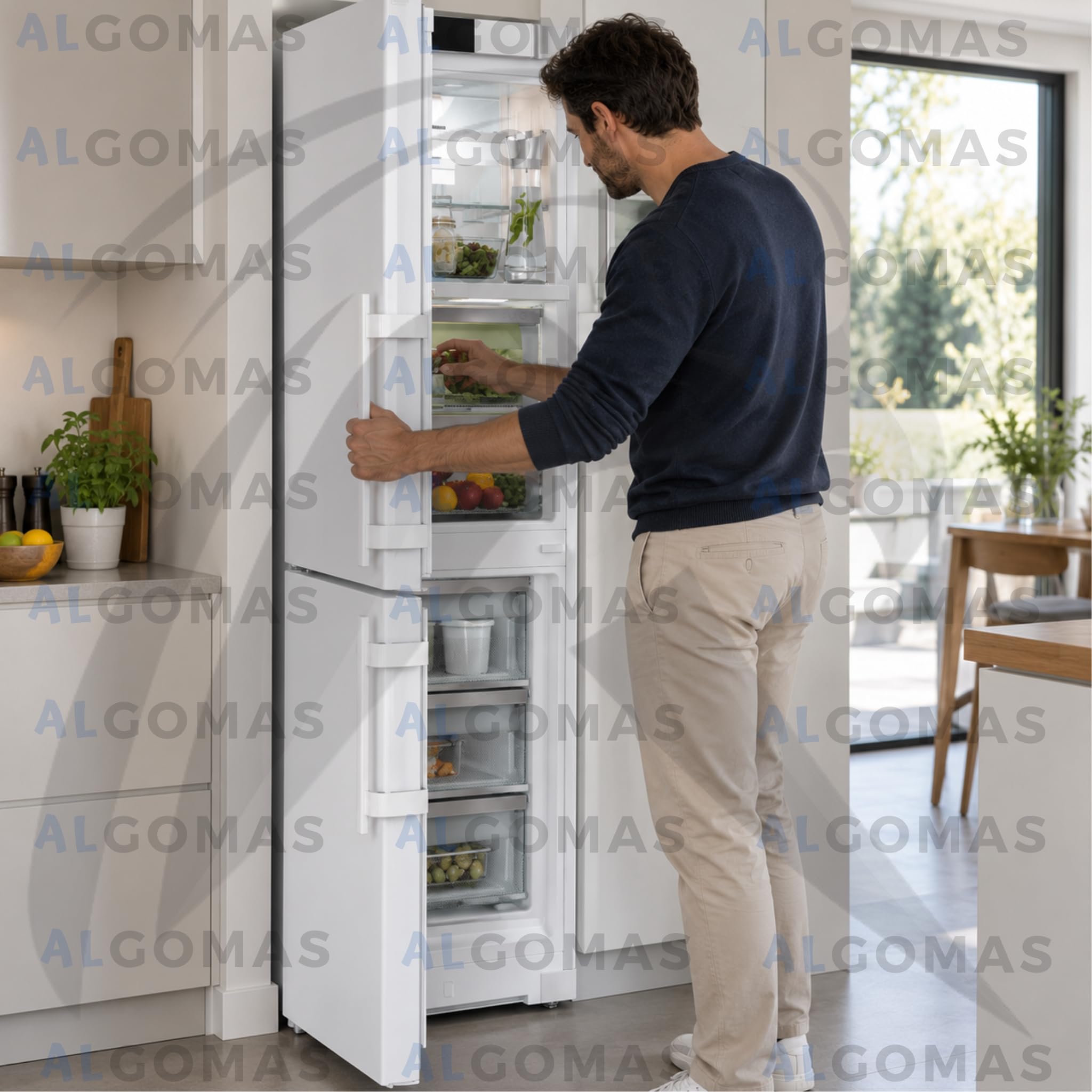ALGOMAS Pack 2 Tiradores Puerta Frigorífico Compatibles con Liebherr | 7430670 7432602 7430134 9097210 743067000 743260200 743013400 | Manillas de Repuesto 31,2 cm | Distancia entre Anclajes 24,3 cm · imagen 5