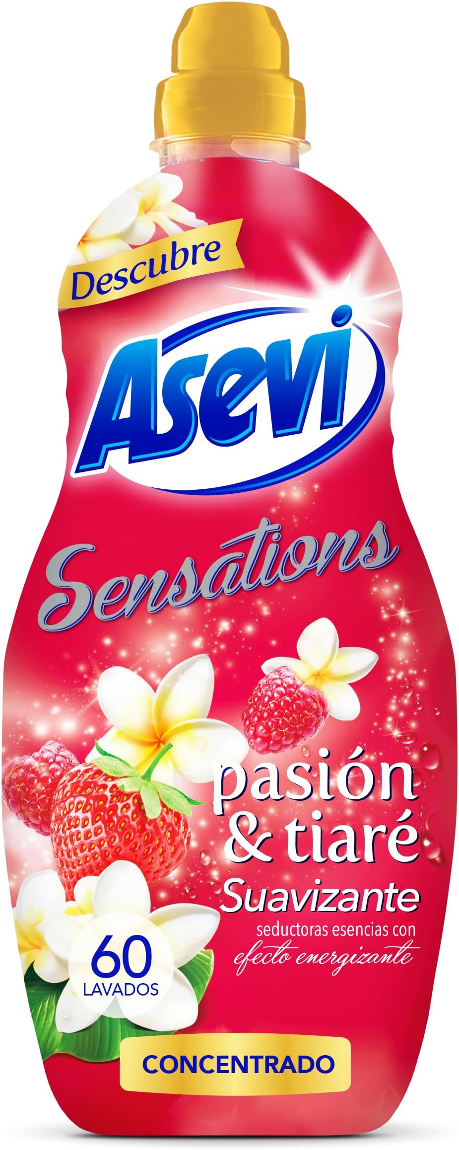 ASEVI CONCENTRATED FABRIC CONDITIONER PASION 1.5l| Fabric conditioner for long lasting softness and fragrance| suitable for all cloth specially Towel,,bedsheets,blanket,curtains| Top brand in Spain, Romania & England/ VEGAN PRODUCT