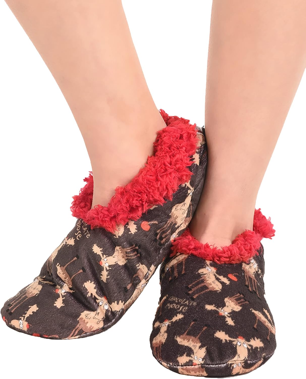 Lazy One Women's Moose & Bear Fuzzy Slippers