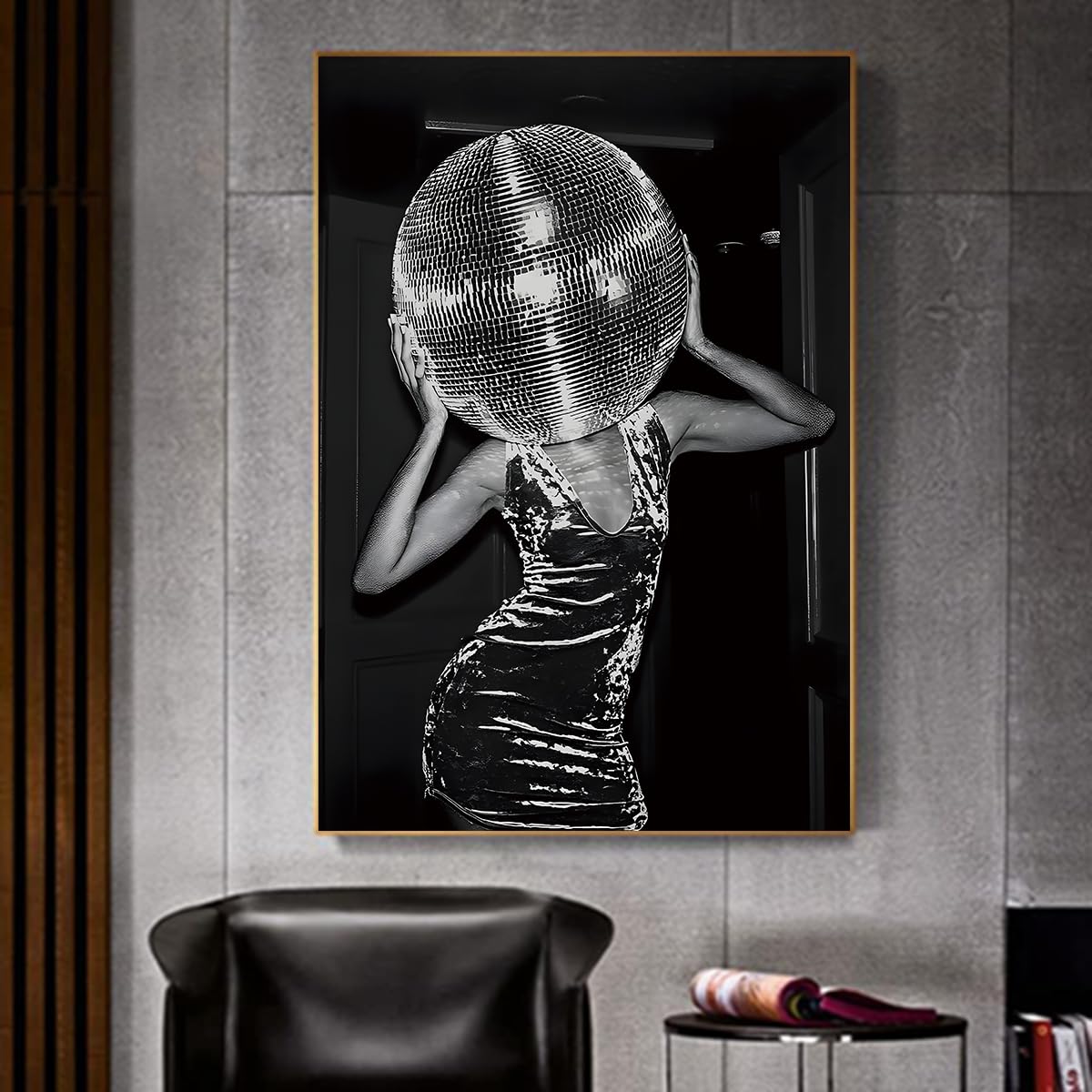 JNAOZI Feminist Poster Trendy Girl Fashion Canvas Wall Art,3D Metal Sculpture Romantic Lovers Mural Home Wall Decoration - Image 3