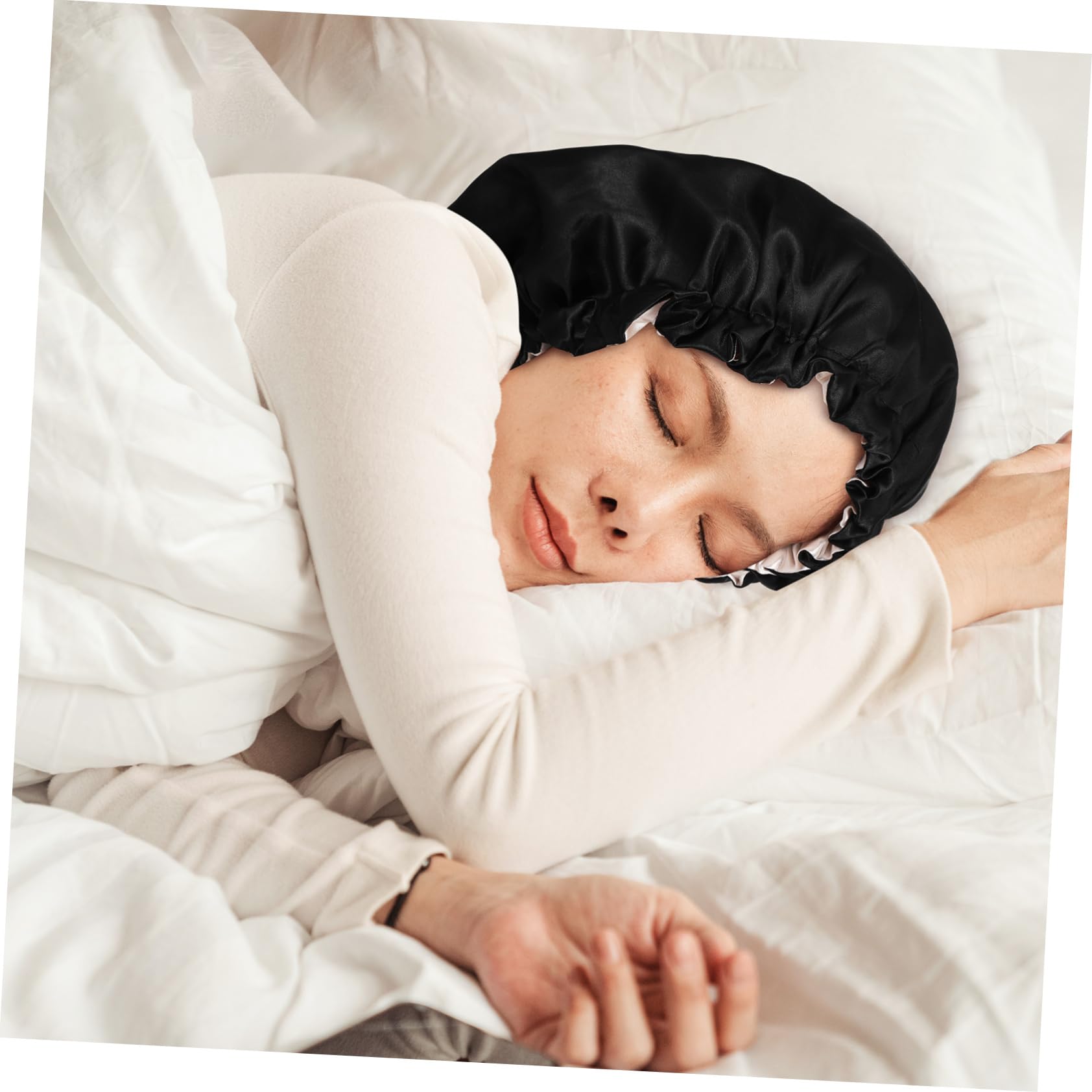 4pezzi Cuffia in Raso Per Dormire Morbida e Confortevole Regolabile Per Per Notturno e Viaggi in Vari Colori
