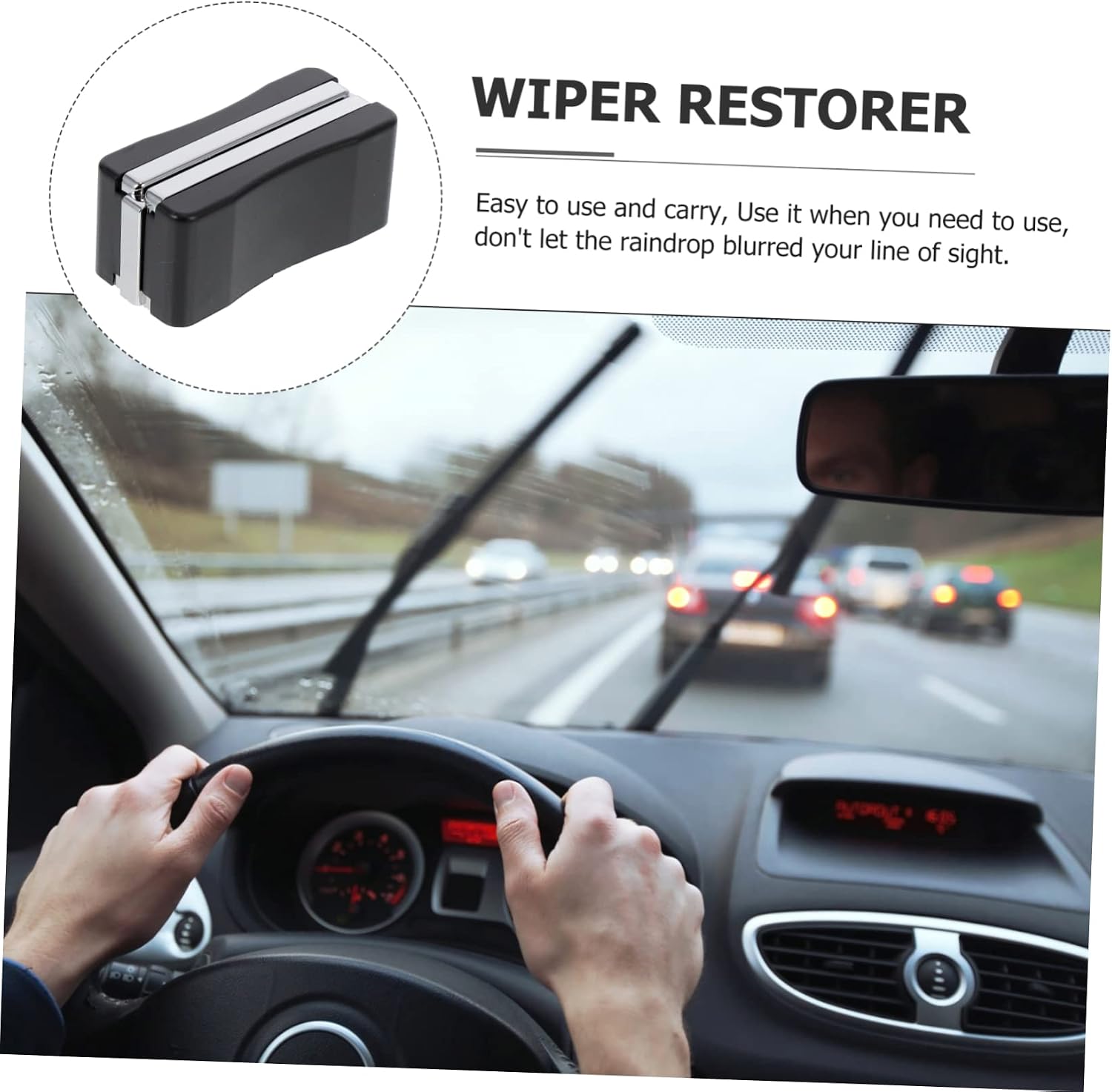 Car Wiper Repair Tool Efficient Fix for Windshield Wiper Blades Compatible with Boneless and Bone Wipers Easy to Use and Portable Grinding Tablets