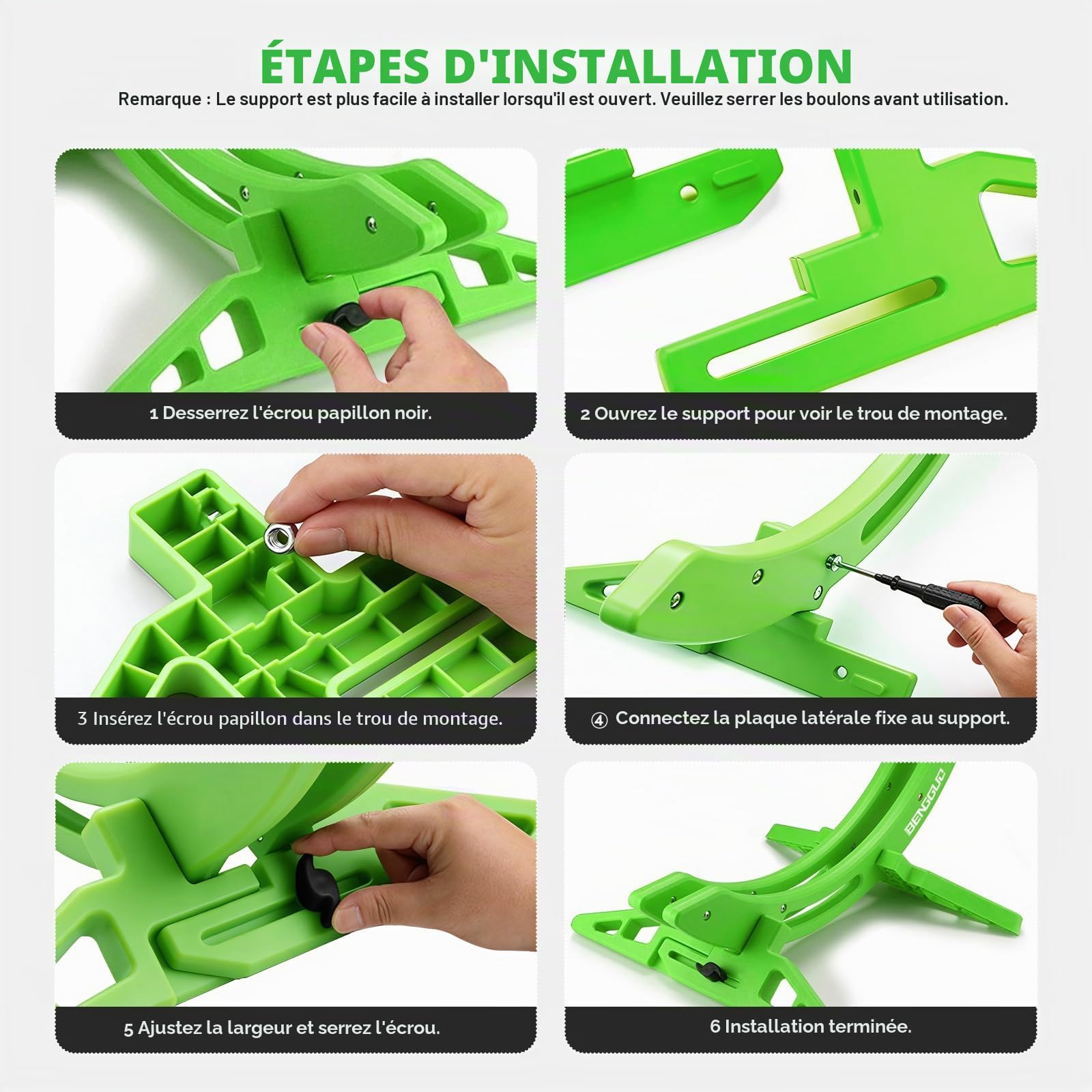 Support Vélo Sol Range 25-80mm, Largeur Réglable VTT Râtelier Vélo Support Stationnement Assemblé Pneu Avant Arrière Vélo Route Antidérapant Vélo Course