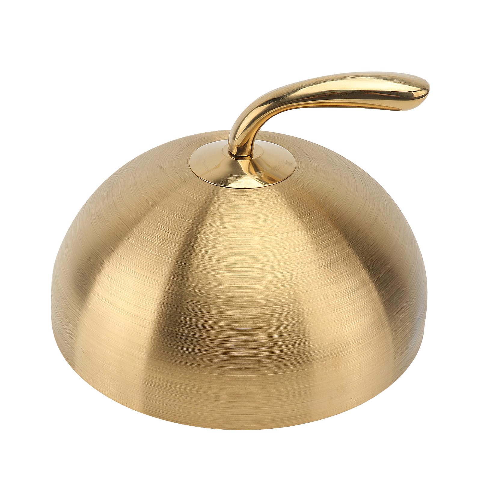 TOPPERFUN Steakabdeckung Zentrale Wärmeverteilung Edelstahl 20cm mit Griff Robuste Plancha Abdeckung Goldfarbener Steakdeckel für Grill und Outdoorküche