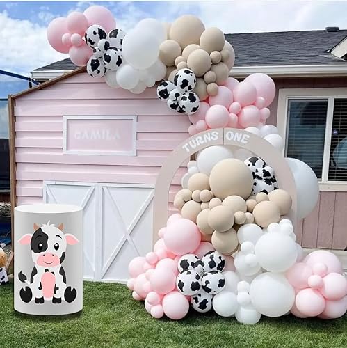 Miniatura 2 de Lindas fundas de pedestal de vaca para animales, decoración de fiesta de cumpleaños, zoológico, aventura, zoológico, cubierta de cilindro, safari,